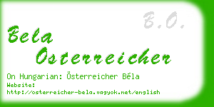 bela osterreicher business card