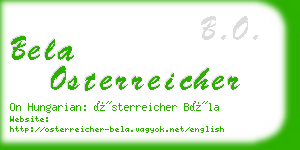 bela osterreicher business card